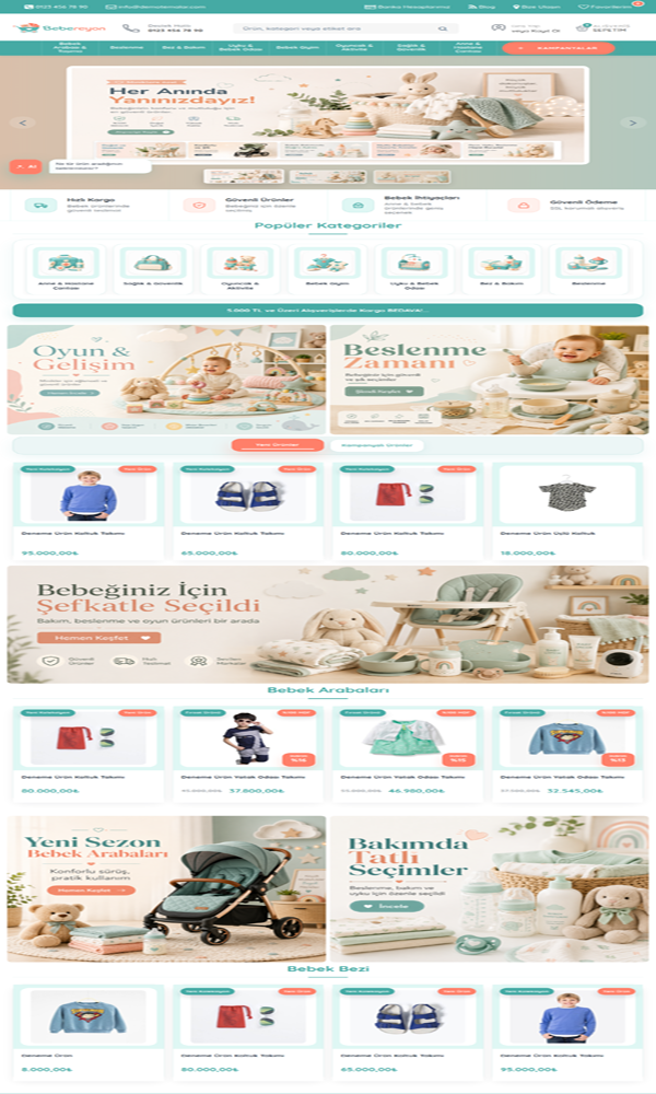 Opencart 3.x Bebek Premium Tema Full Paket