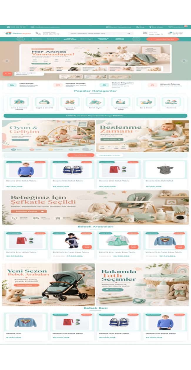 Opencart 3.x Bebek Premium Tema Full Paket