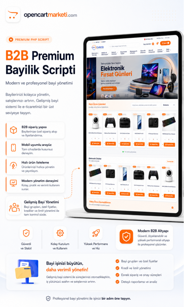 B2B Premium PHP Bayilik Scripti