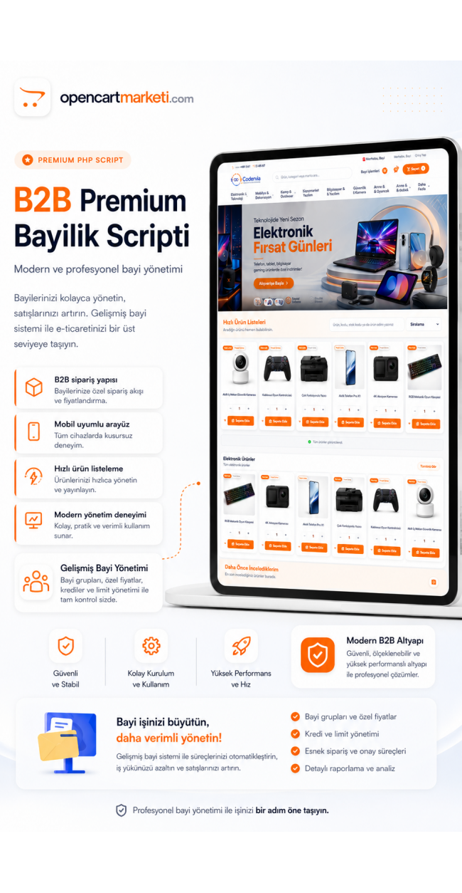 B2B Premium PHP Bayilik Scripti