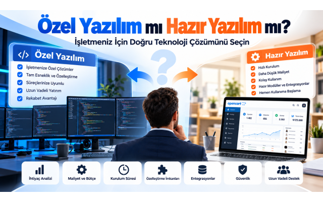 Özel Yazılım mı Hazır Yazılım mı? İşletmeniz İçin Doğru Teknoloji Çözümünü Seçin