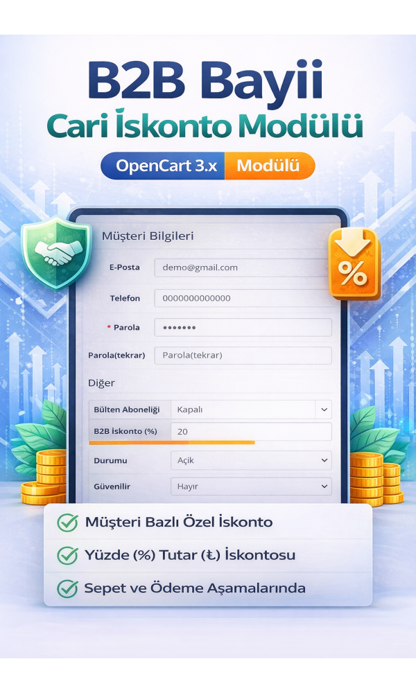 B2b Bayii Cari İskonto Modülü (Müşteri Bazlı)