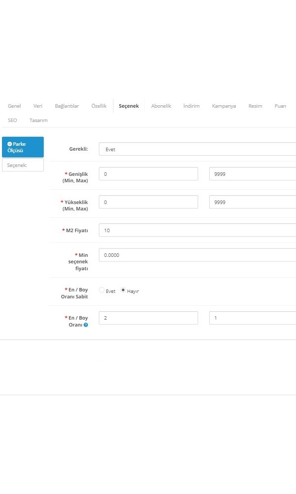 Opencart M2 Hesaplama Modülü