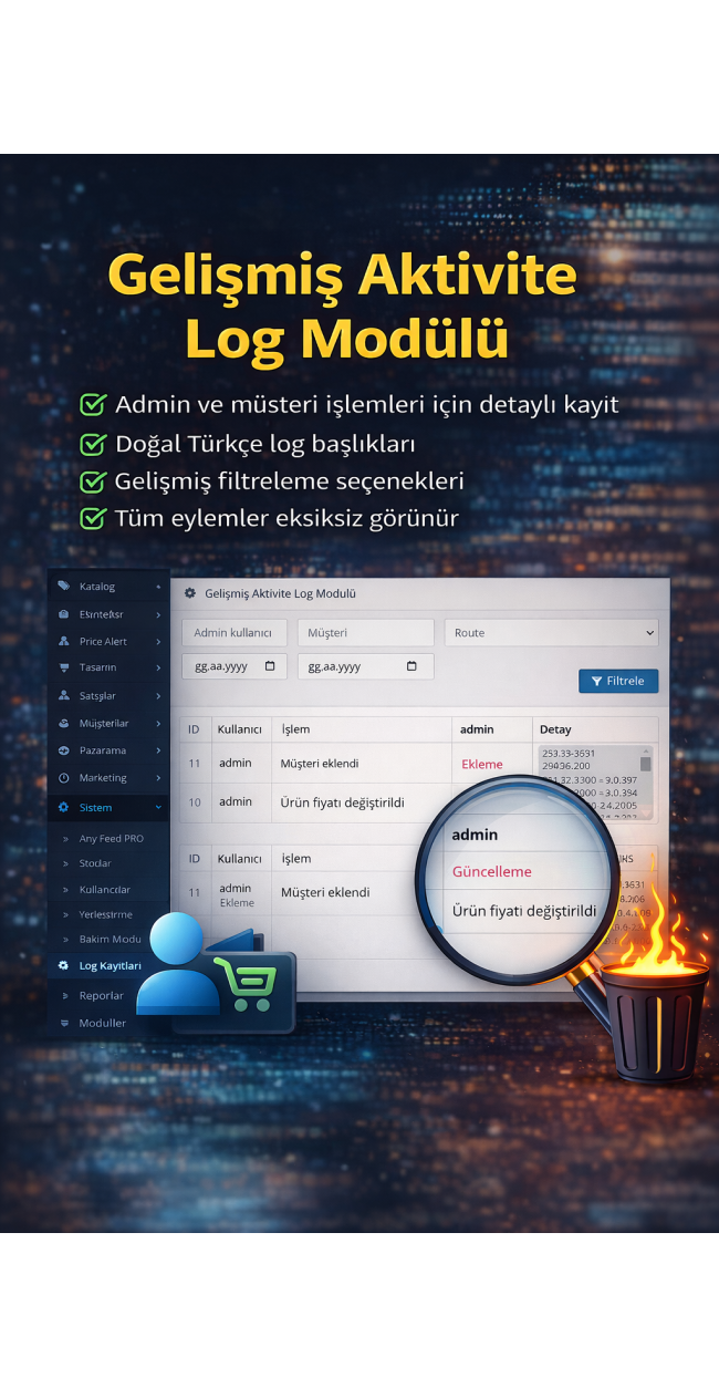 Gelişmiş Aktivite Log Modülü