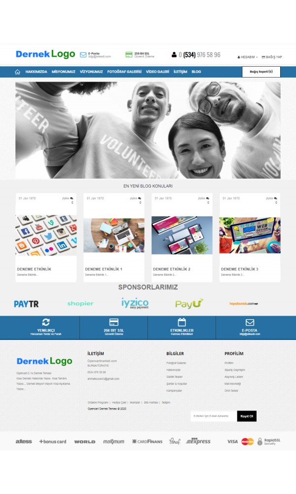 Opencart Association Theme (With Donation System)