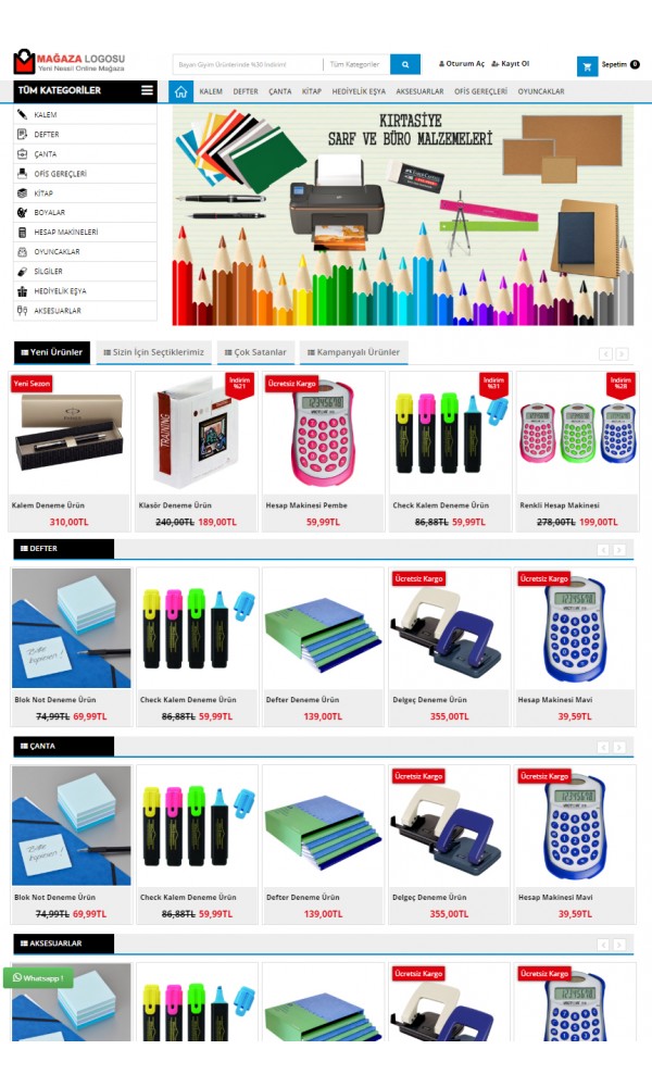 Opencart 3x Stationery Theme Full Package