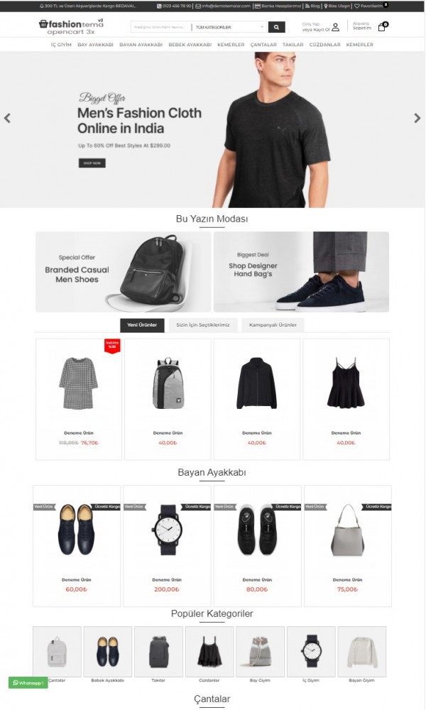 Opencart 3x Fashion v2 Tema