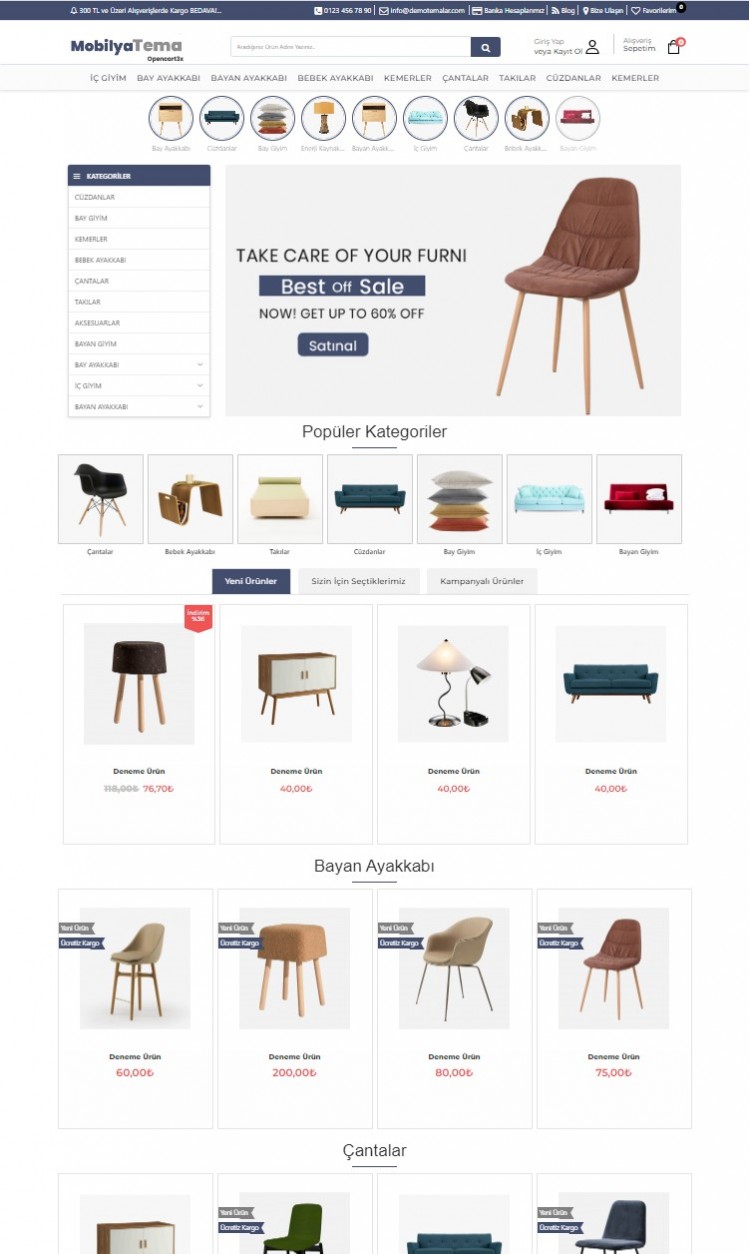 Opencart 3.x Furniture Accessories2 Full Package