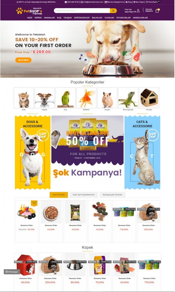 Opencart 3x Petshops Theme Full Package