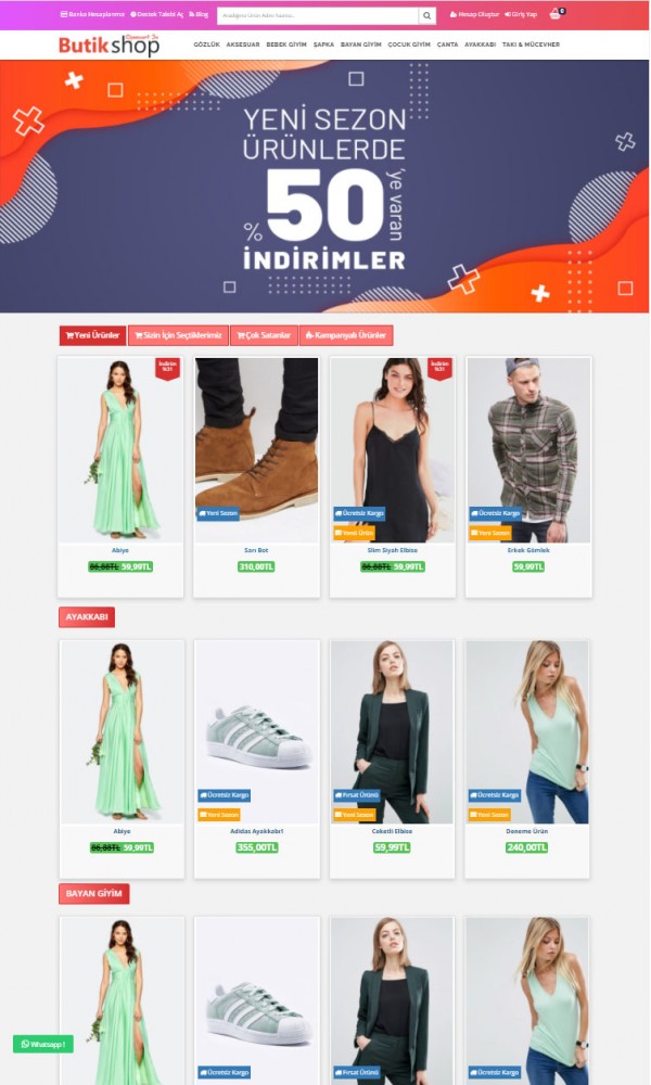 Opencart 3.x Butik Shop Teması